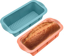 2 Pezzi Stampi per Pane in Silicone, Teglia per Pane, Teglia per Toast in Silico