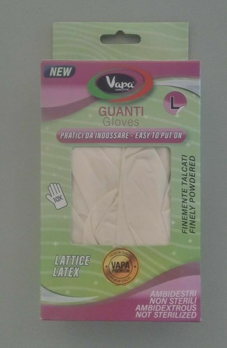 Guanti monouso lattice 10pz - in,