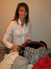 MACCHINA MACCHINE DA PER MAGLIERIA MULINETTO CIRCOLARE GOMITOLI LANA COTONE