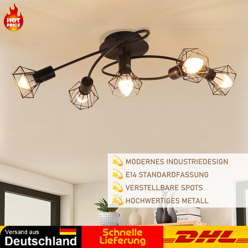 Plafoniera metallo luci - 1-5,