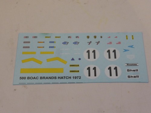 Decals ferrari 312pb - 1:43,