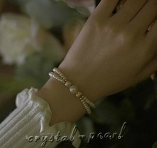 New 2 Row real Natural 3-4mm