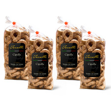 Taralli Pugliesi alla Cipolla - Senza conservanti - 4x300g (Totale 1,2kg)