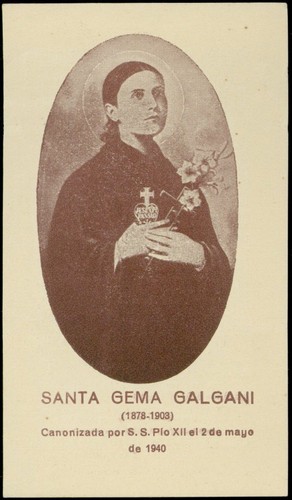 Santino holy card gemma - santino-holy, card"s.gemma