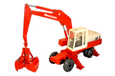 Gescha modellino in metallo macchine edili 2896 tipo escavatore gommato Poclain 90 scala 1:50