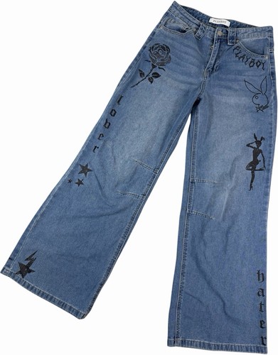Jeans playboy gamba larga - jeans,