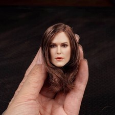 Scultura testa capelli ricci castani Keira Knightley 1/6 per figura femminile PHICEN 12"