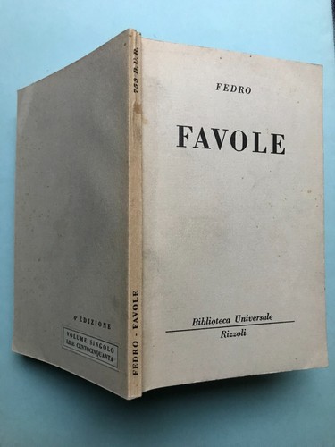 Fedro favole rizzoli - fedro,, bur