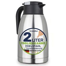 Acciaio Inox Caraffa Termica 2 Litri Con Einhandbedienung