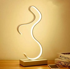 Lampada da Tavolo LED 10W Abat Jour Moderna Design Onda per Comodino