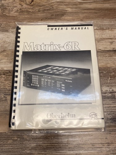 Oberheim matrix owners - oberheim, 6r