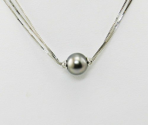 Catena perle nere di - mm,