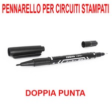 Pennarello doppia punta per circuiti stampati basetta vetronite NERO - DA ITALIA