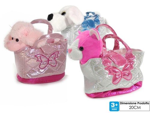 Borsa peluche cane ass - 4,