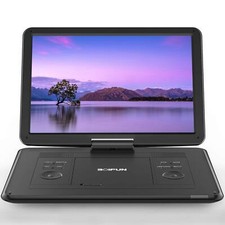 Lettore DVD portatile da 17,5" con ampio schermo HD da 16", batteria ricaricabil