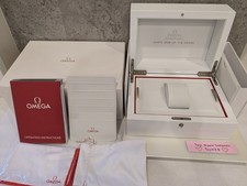 Omega Speedmaster White Side of the Moon Watch Box con custodia e panno raro