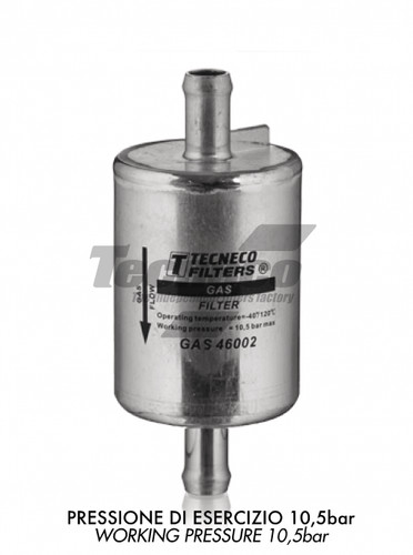 Filtro gas gpl - metano, impianto