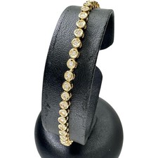 Bracciale Tennis Bure Rubbed T diamante 1,00 ct oro K18 11,2 g 7" donna