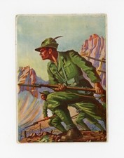 Alpini Assalto Baionetta Guerra Trincea Cartolina Illustrata SABI Viaggiata 1949