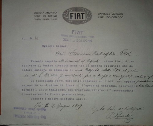 Fattura acquisto fiat torpedo - fattura,