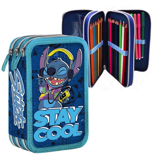 Astuccio disney stitch - 3, zip