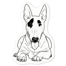 Decalcomanie adesive trasparenti 'Bull Terrier' (DC028598)