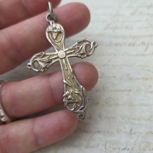 Ciondolo croce argento - in, 1900