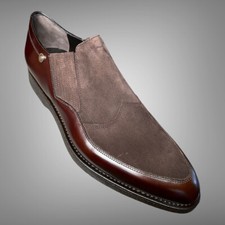 Autentici $890 Cesare Paciotti US 10 mocassini in pelle scarpe firmate italiane