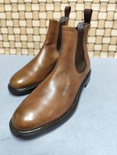 SANTONI CHELSEA BOOTS STIVALETTO IN PELLE MARRONE CHIARO - UK 6