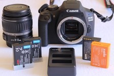 Canon EOS 2000D Kit Reflex Pari al Nuovo (1832 Scatti) + 4 Batterie + Obiettivo