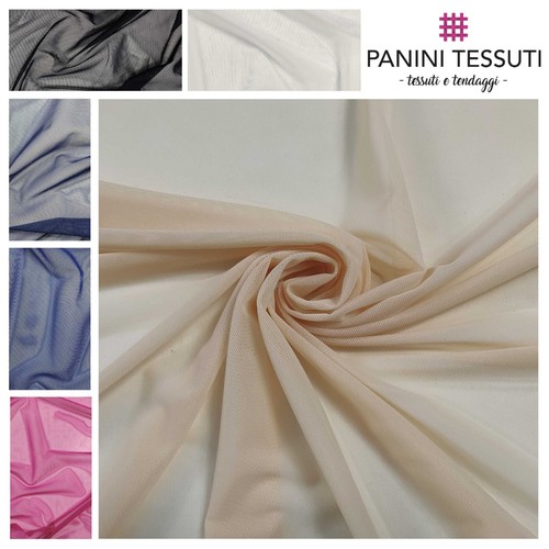 Tessuto tulle bielastico - tessuto,