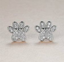 Orecchini zampa gatto cuore