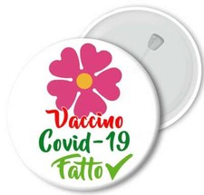 Spilla Pins 5.8 cm X Dottori Oss medico Infermieri fIore vaccino  fatto