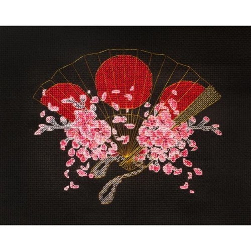 Kit punto croce ventaglio - kit,