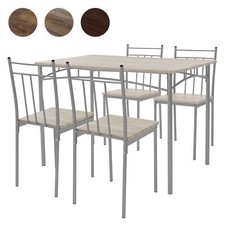 Tavolo con 4 sedie per sala da pranzo cucina in legno MDF diversi colori