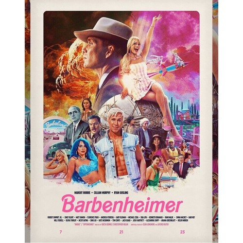 Poster ufficiale barbenheimer - poster,