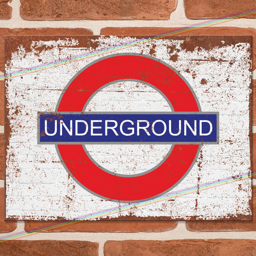 Underground insegna metallo - underground,