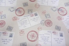 Cartolina Vintage Cotone Rosso