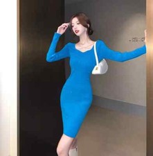 Tubino Vestito Abito Blu