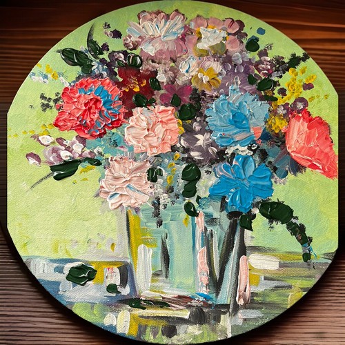 Fiori materici dipinto su - -,