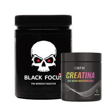 Black Focus 3.0 Pre Workout Booster 400 gr piu creatina BFN 200 mesh 250 gr