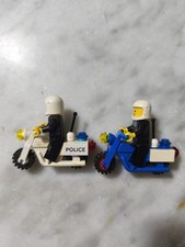 lego vintage anni 80 2minifigures motociclisti polizia