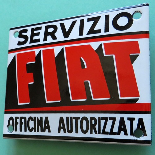 Targa smaltata porta fiat - targa,