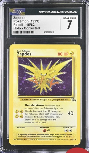 Cgc zapdos holo - zapdos, 1999