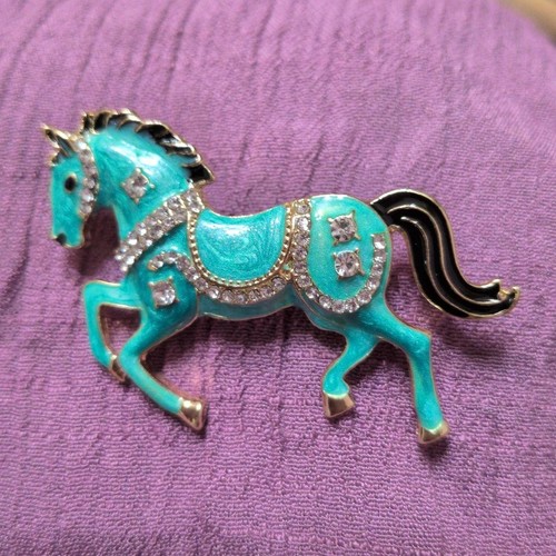 Spilla cavallo smaltata