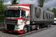 Foto camion DAF XF telone rimorchio Austria bianco Rhedey PR ÜNKAR #d2aq