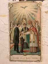 SANTINO RICORDO DELLA SANTA CRESIMA. CROMOLITOGRAFIA