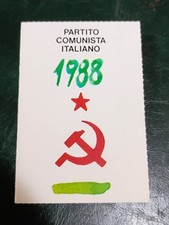 Tessera PCI Partito Comunista Italiano - 1988 - Sant'Agata (Milano) Con Bollini