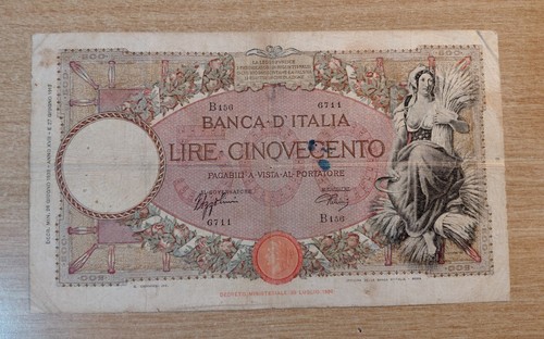 Italia banconota 500 lire - banconota,