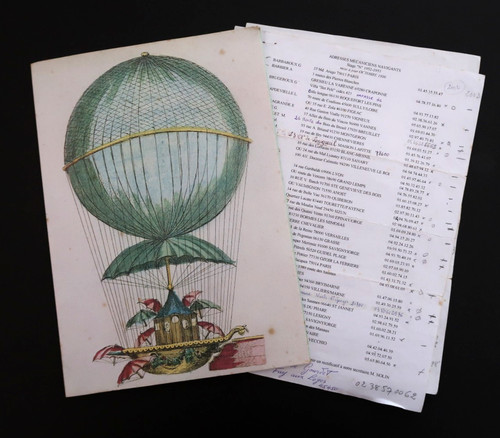 Air france menu ballon - menu, au